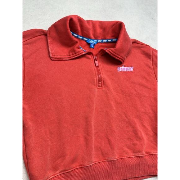 Prince Pickleball Womens Size Medium Crop Pullover Sweatshirt Power Orange Red - Picture 2 of 7
